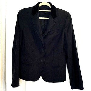 Talbots Black Blazer with Velvet Collar